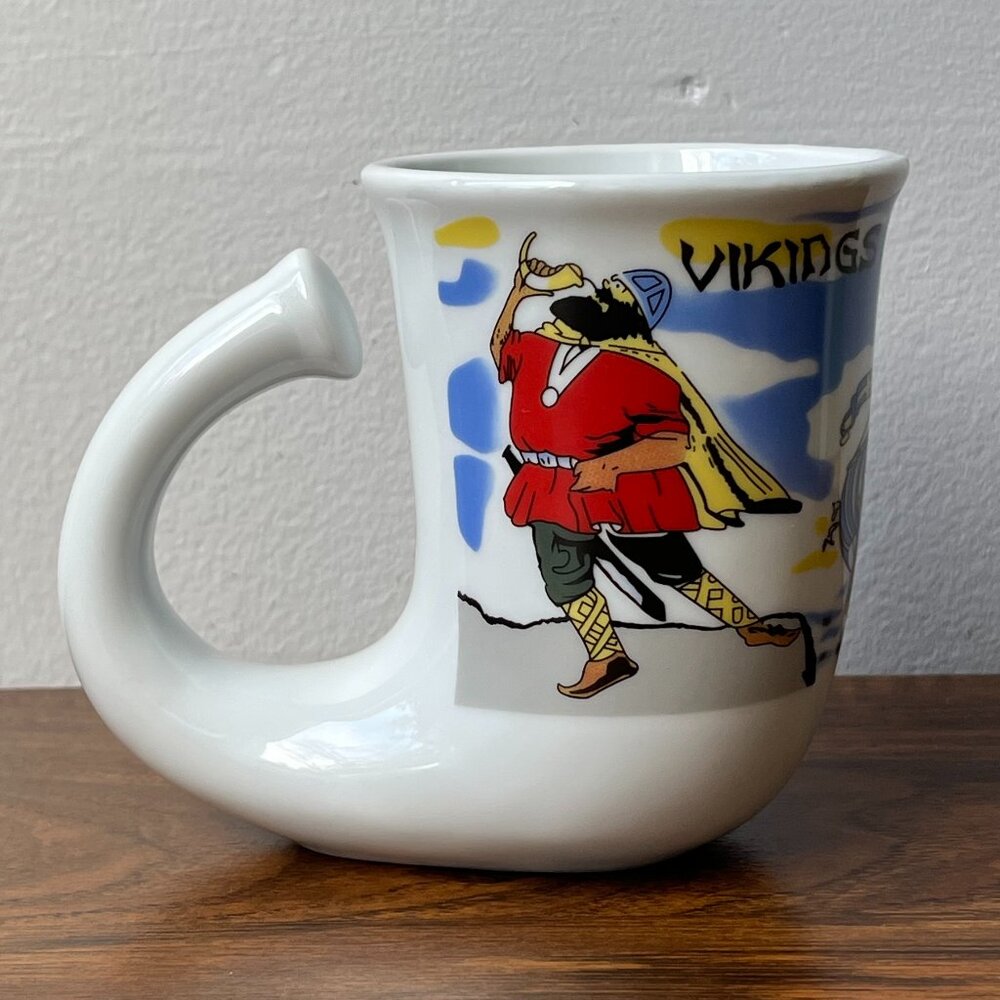 Ola Nesje AB Sweden Viking Horn Porcelain Mug Vintage